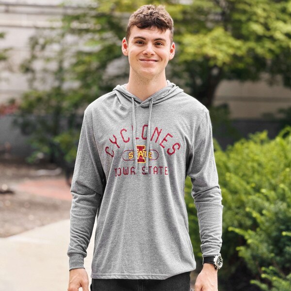 College House I-State Gray Long Sleeve Hoodie